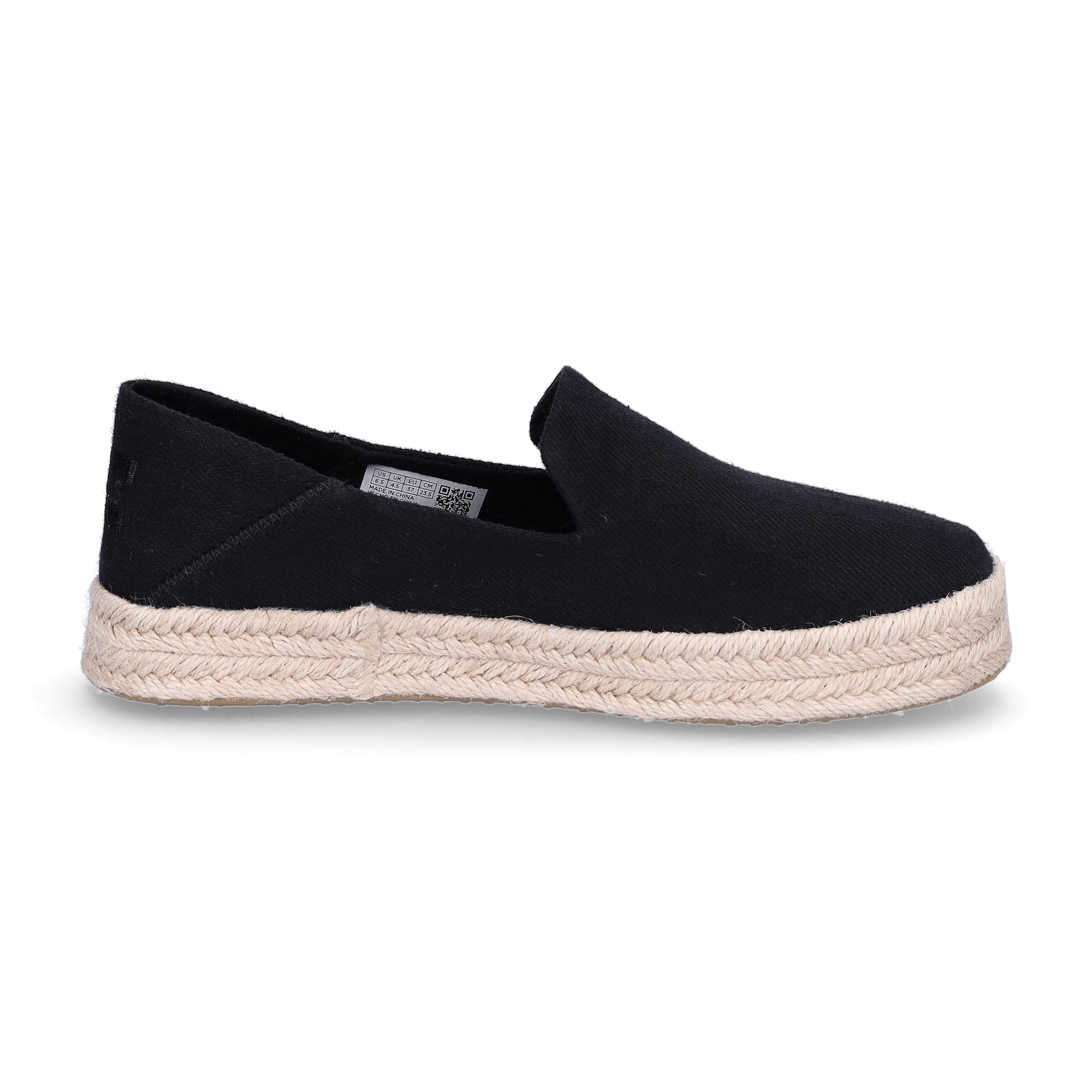 Toms Damen Espadrille Carolina schwarz