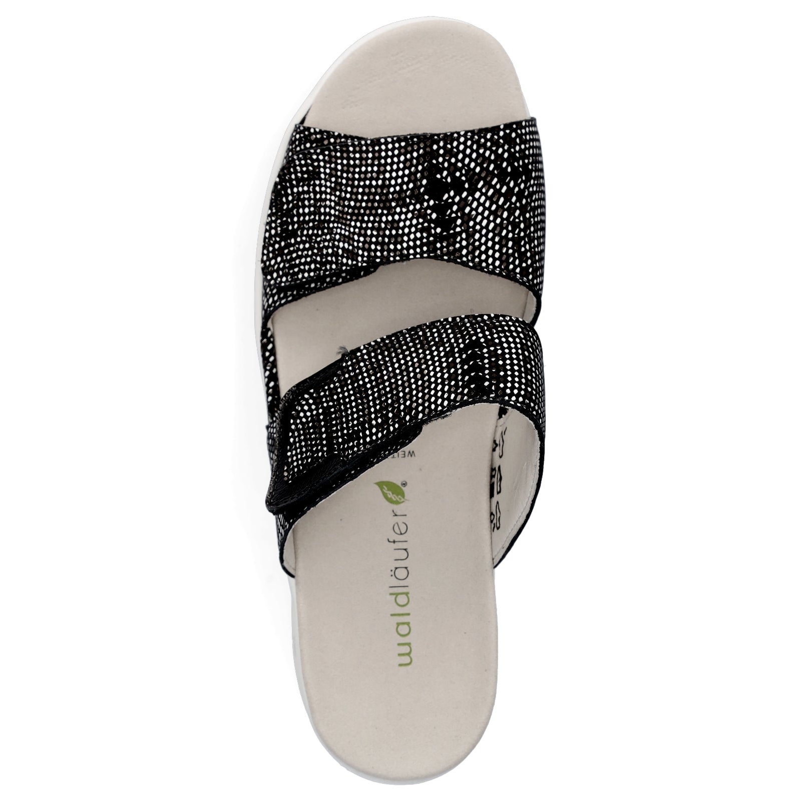Waldläufer Damen Pantolette Michelle schwarz weiß
