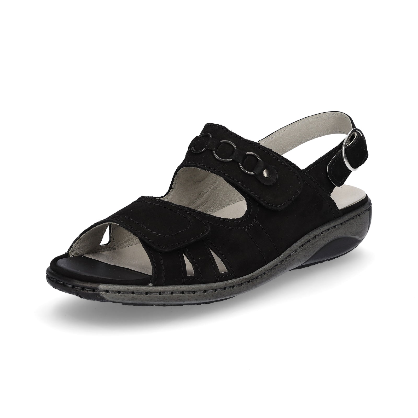 Waldläufer Damen Sandale Garda schwarz