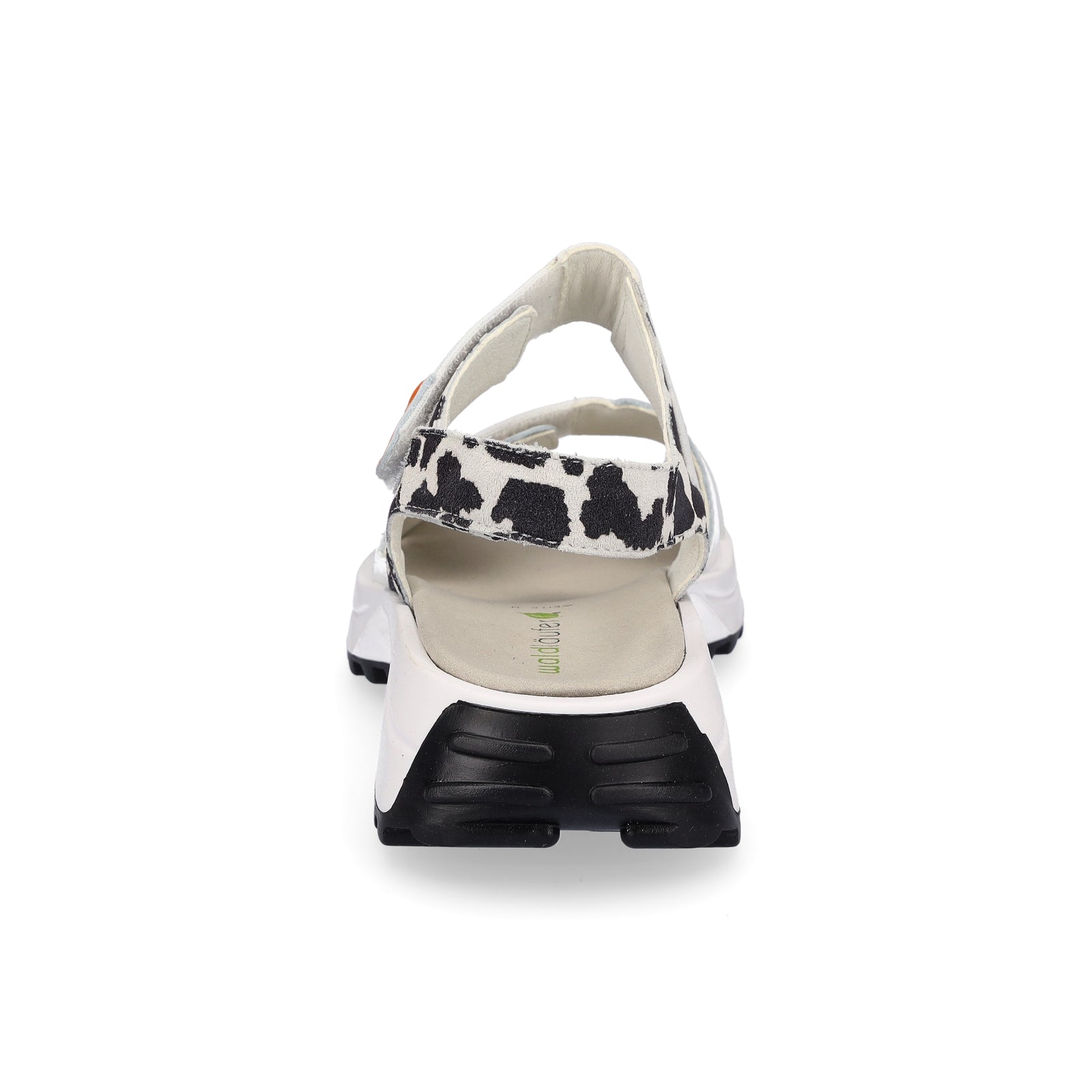 Waldläufer Damen Sandale weiß Animalprint Lack