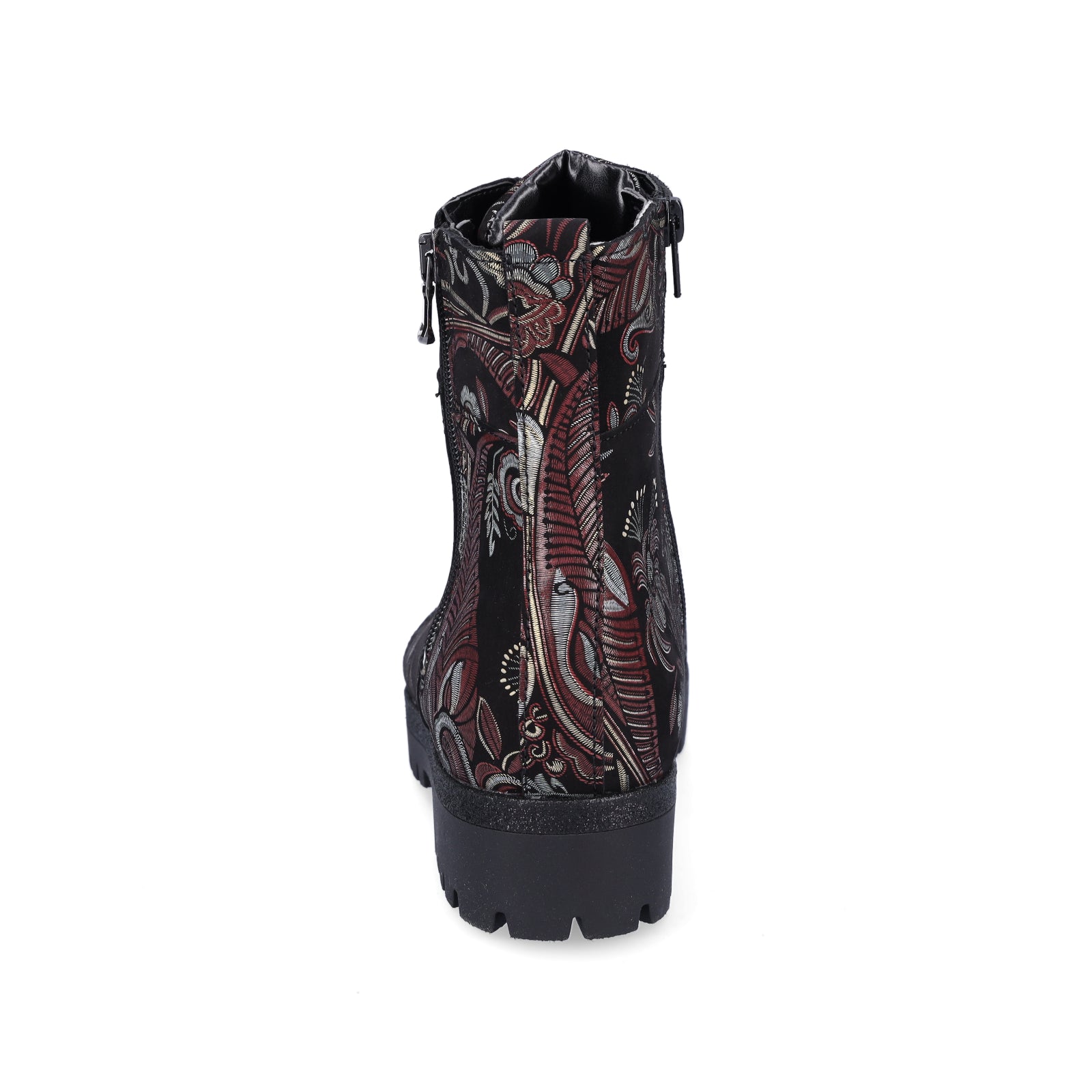 Waldläufer Damen Schnürstiefelette schwarz multi