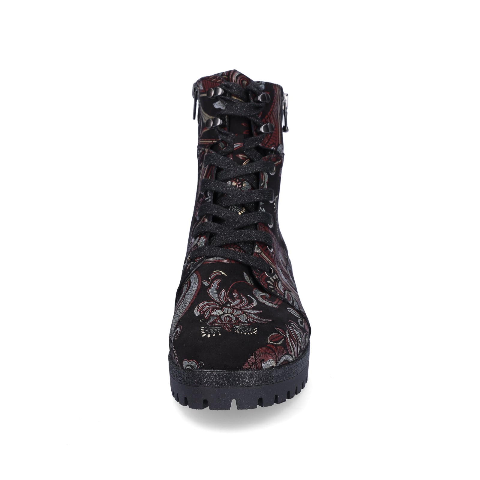 Waldläufer Damen Schnürstiefelette schwarz multi