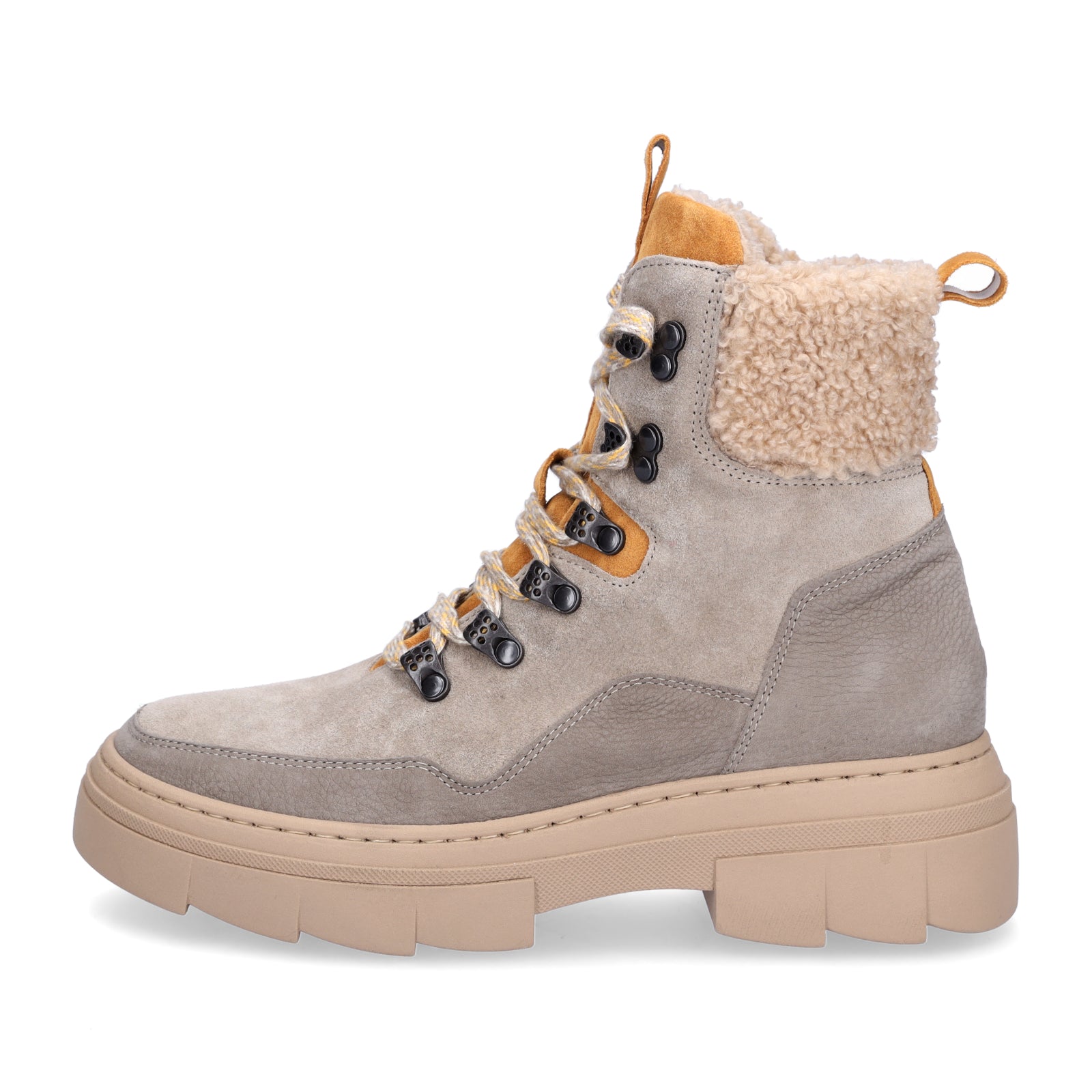 Waldläufer Damen Schnürboot Saiga beige orange