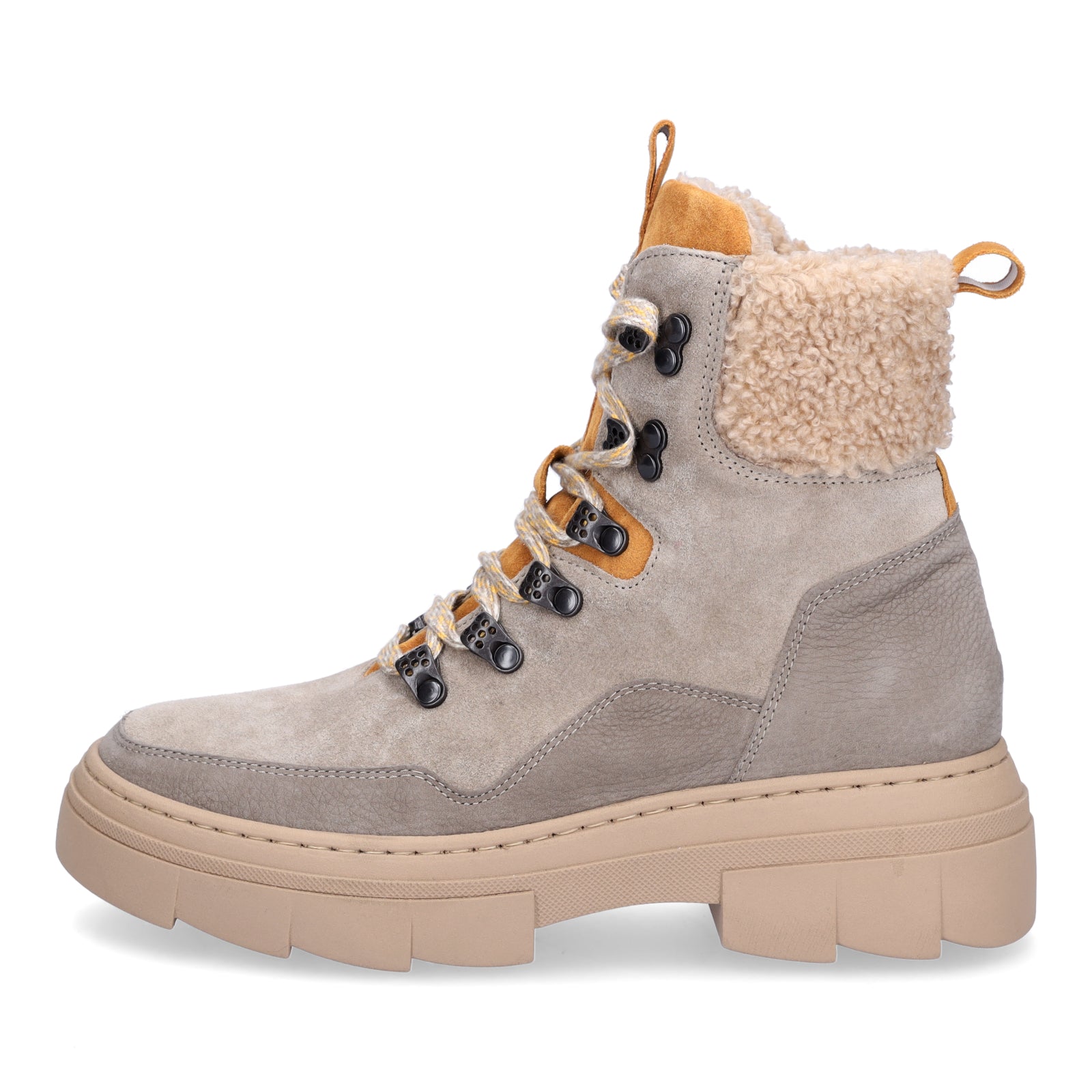 Waldläufer Damen Schnürboot Saiga beige orange