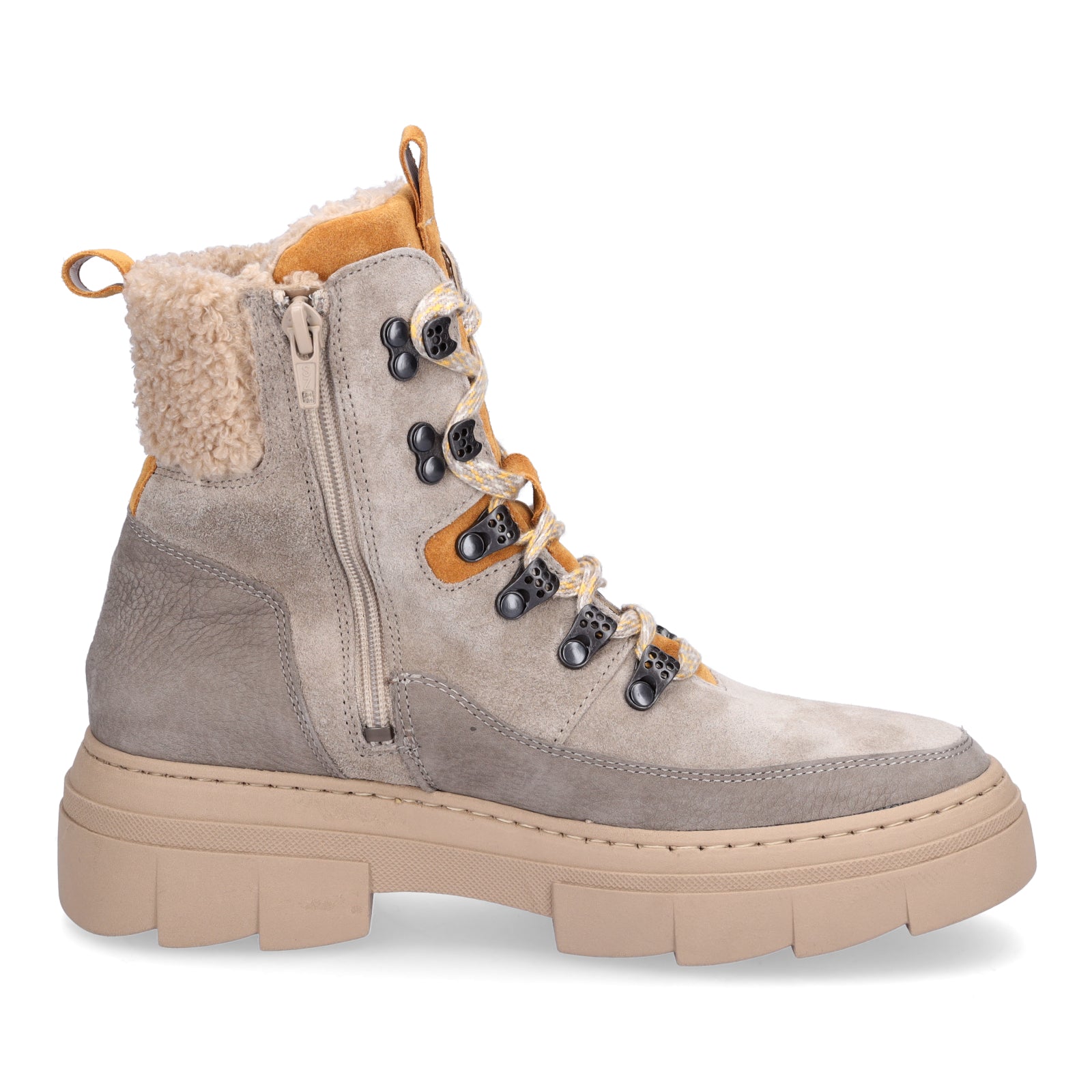 Waldläufer Damen Schnürboot Saiga beige orange