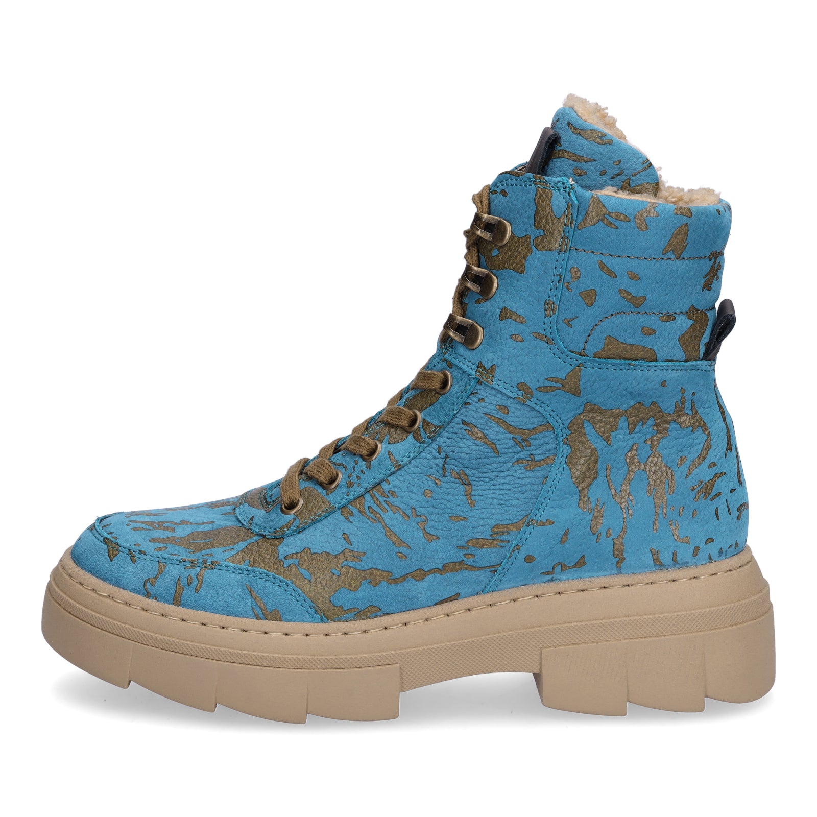 Waldläufer Damen Schnürboot Saiga türkis