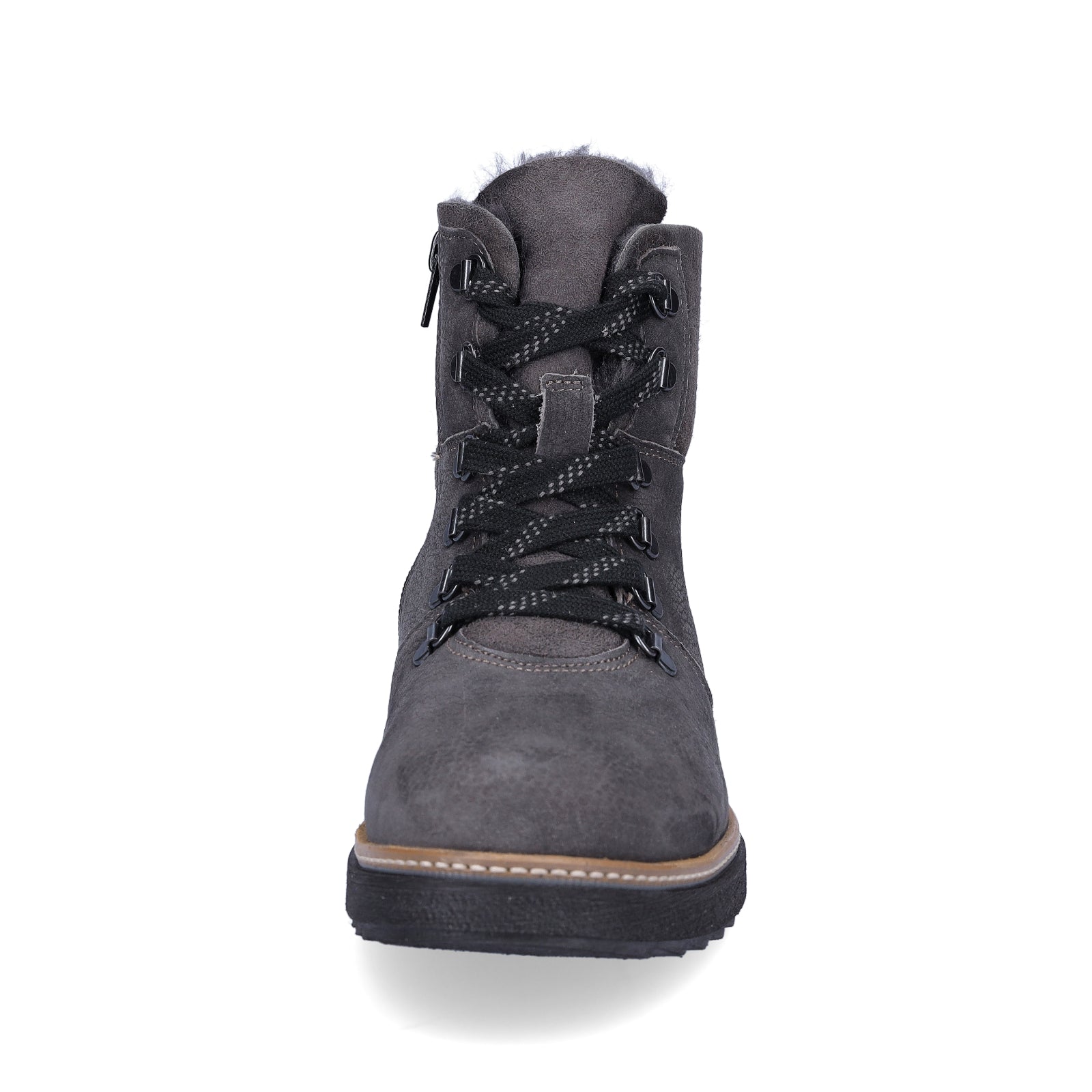 Waldläufer women's leather lace-up boot grey