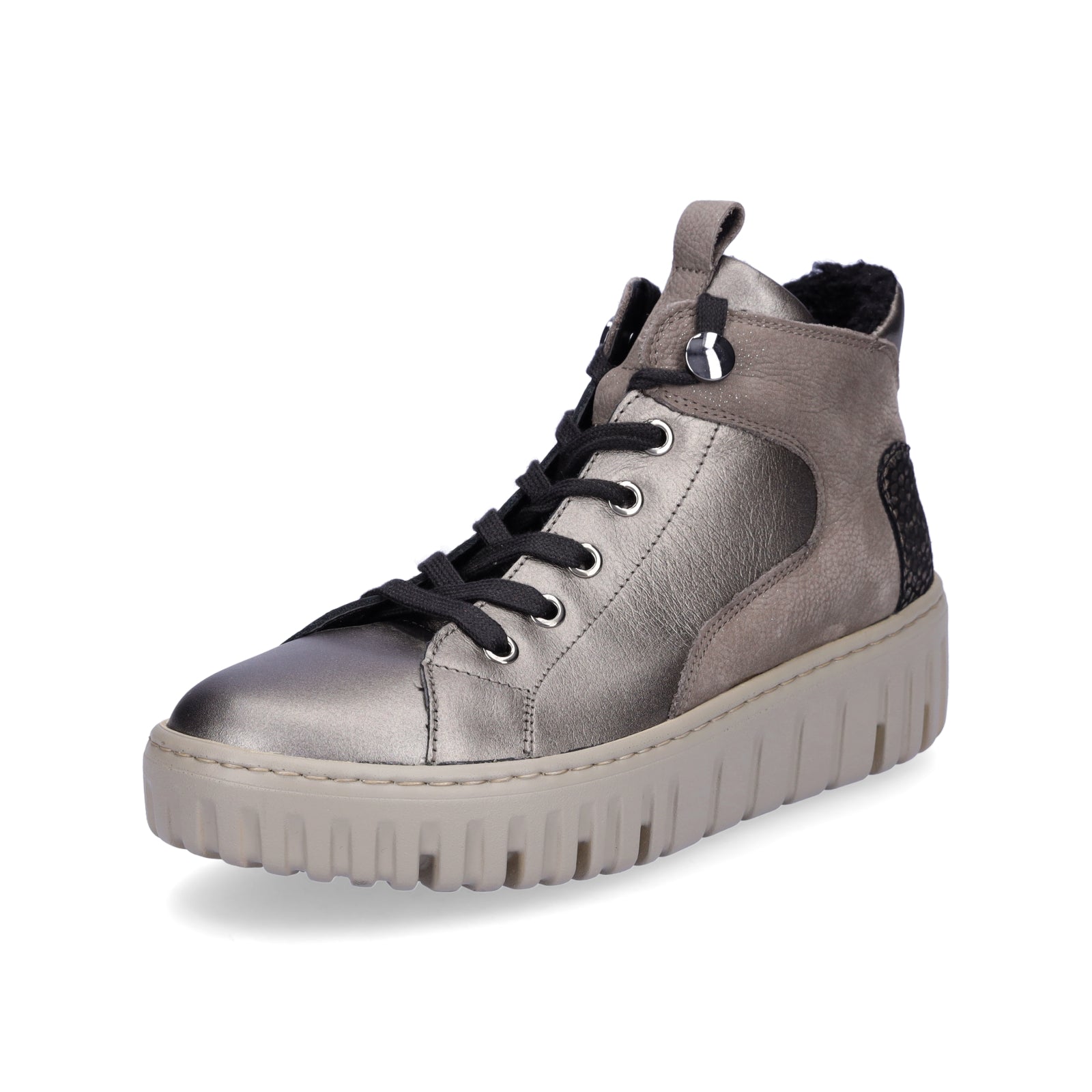 Waldläufer Damen Stiefelette Livia taupe metallic