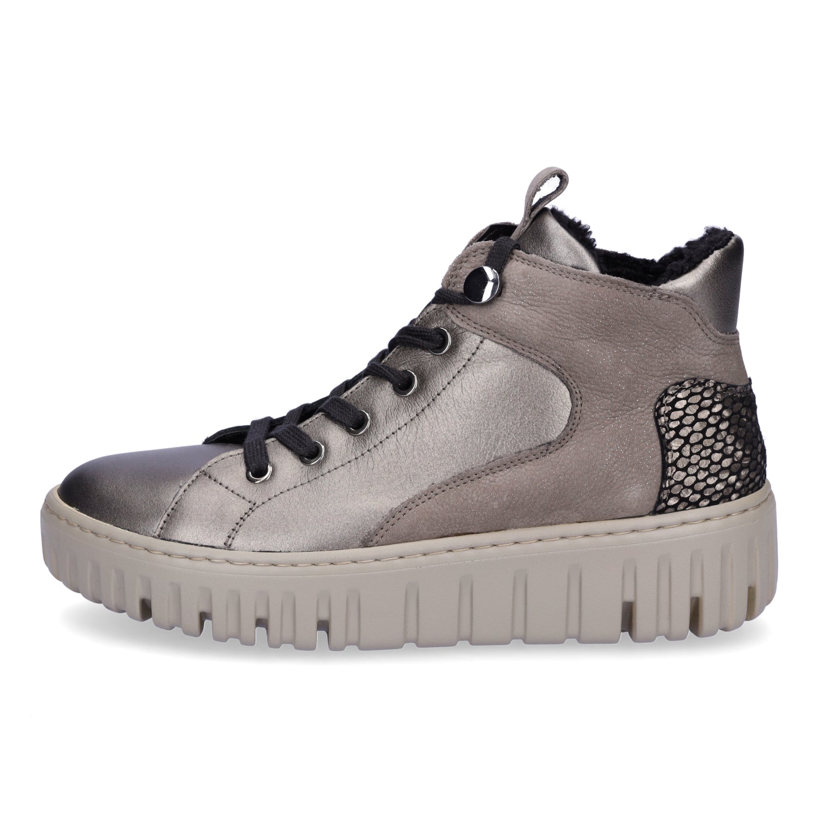 Waldläufer Damen Stiefelette Livia taupe metallic