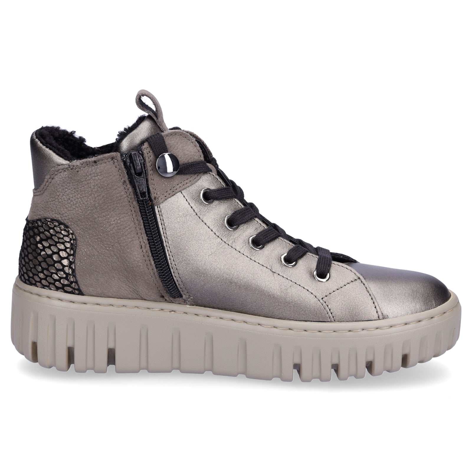 Waldläufer Damen Stiefelette Livia taupe metallic