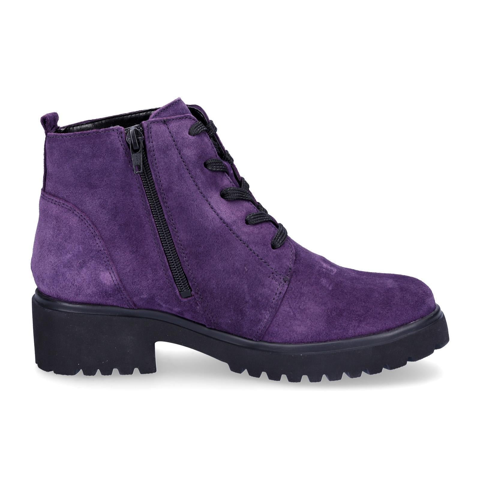 Waldläufer Damen Schnürstiefelette Luise lila