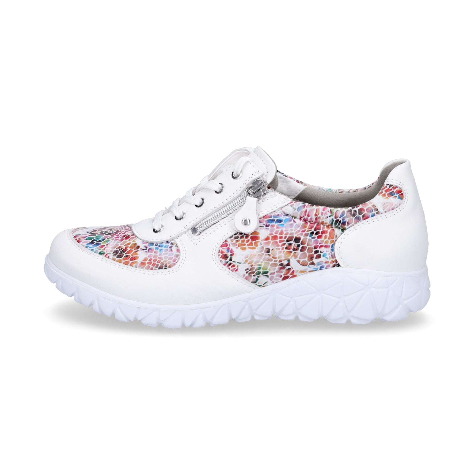 Waldläufer Damen Schnürschuh Havy weiß multi