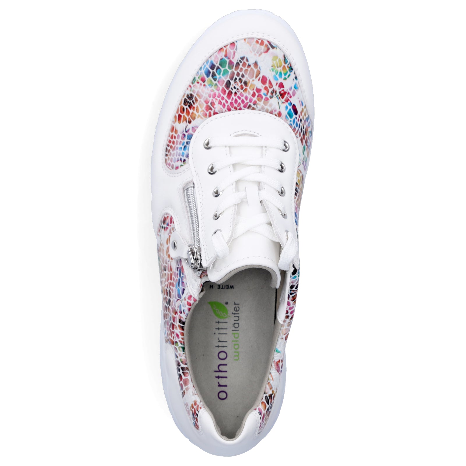 Waldläufer Damen Schnürschuh Havy weiß multi