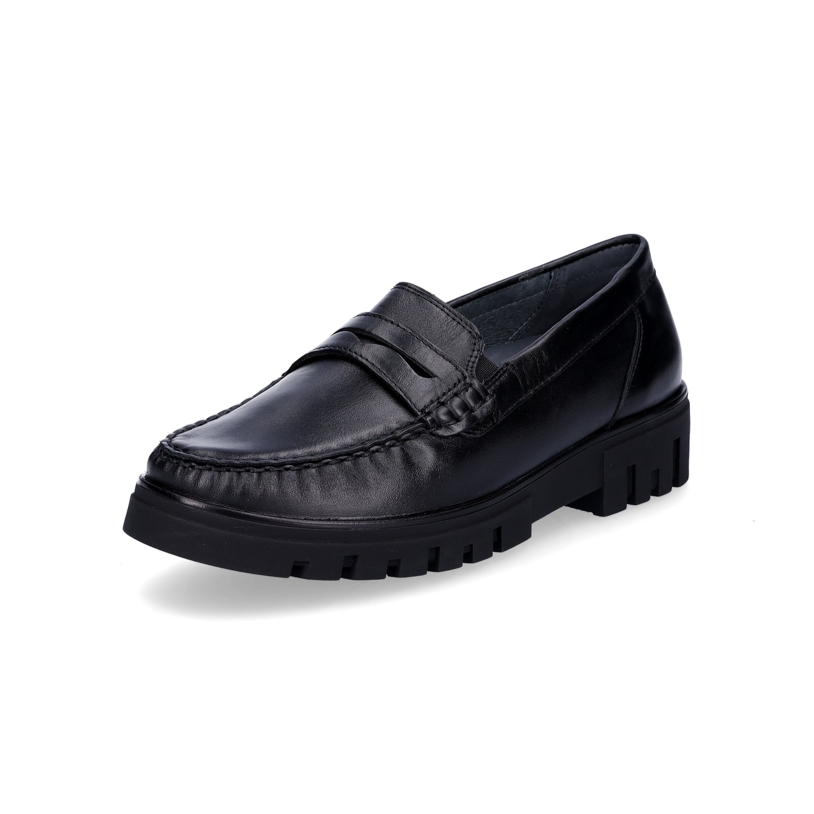 Waldläufer Damen Leder Loafer Serena schwarz