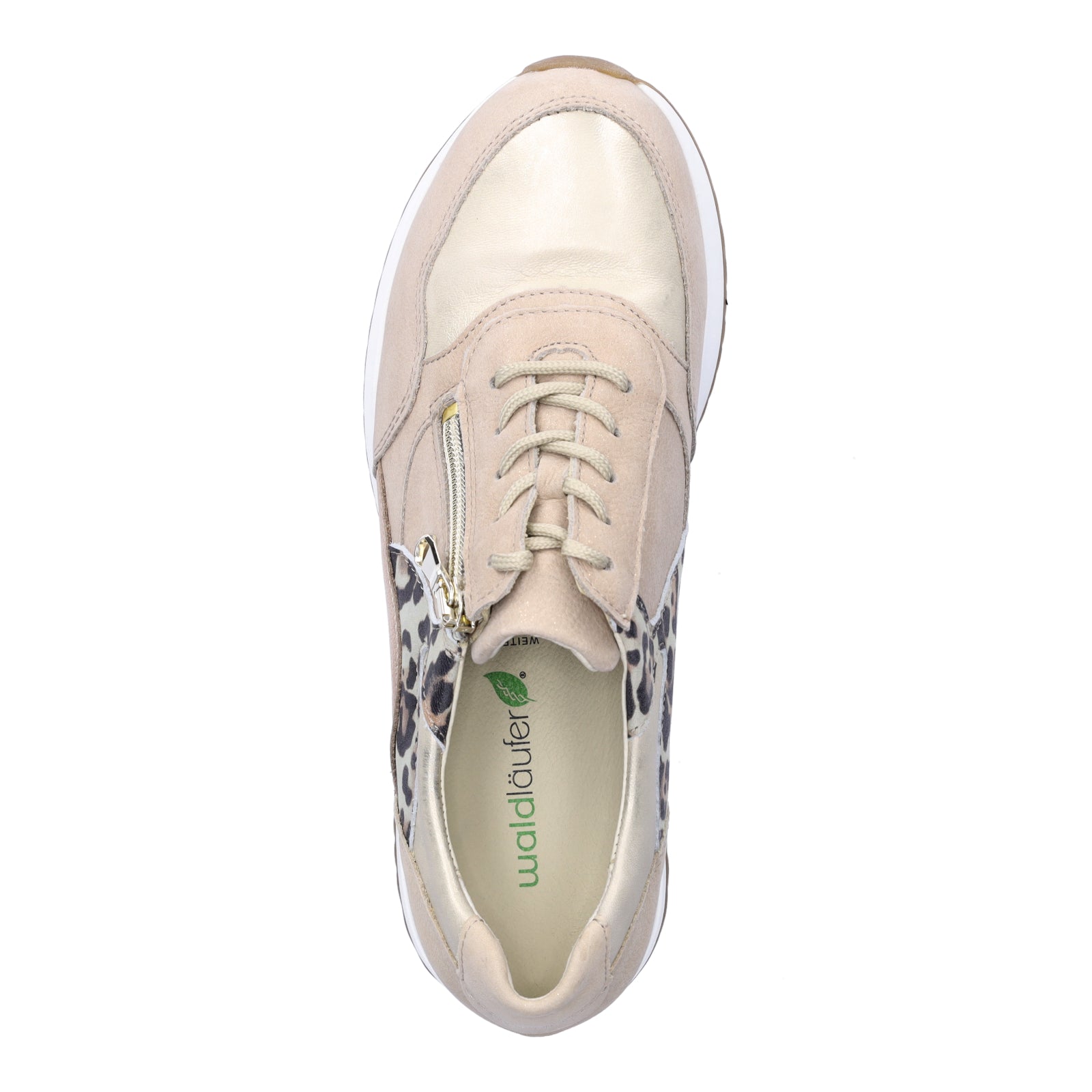 Waldläufer women's sneakers Vicky beige leopard