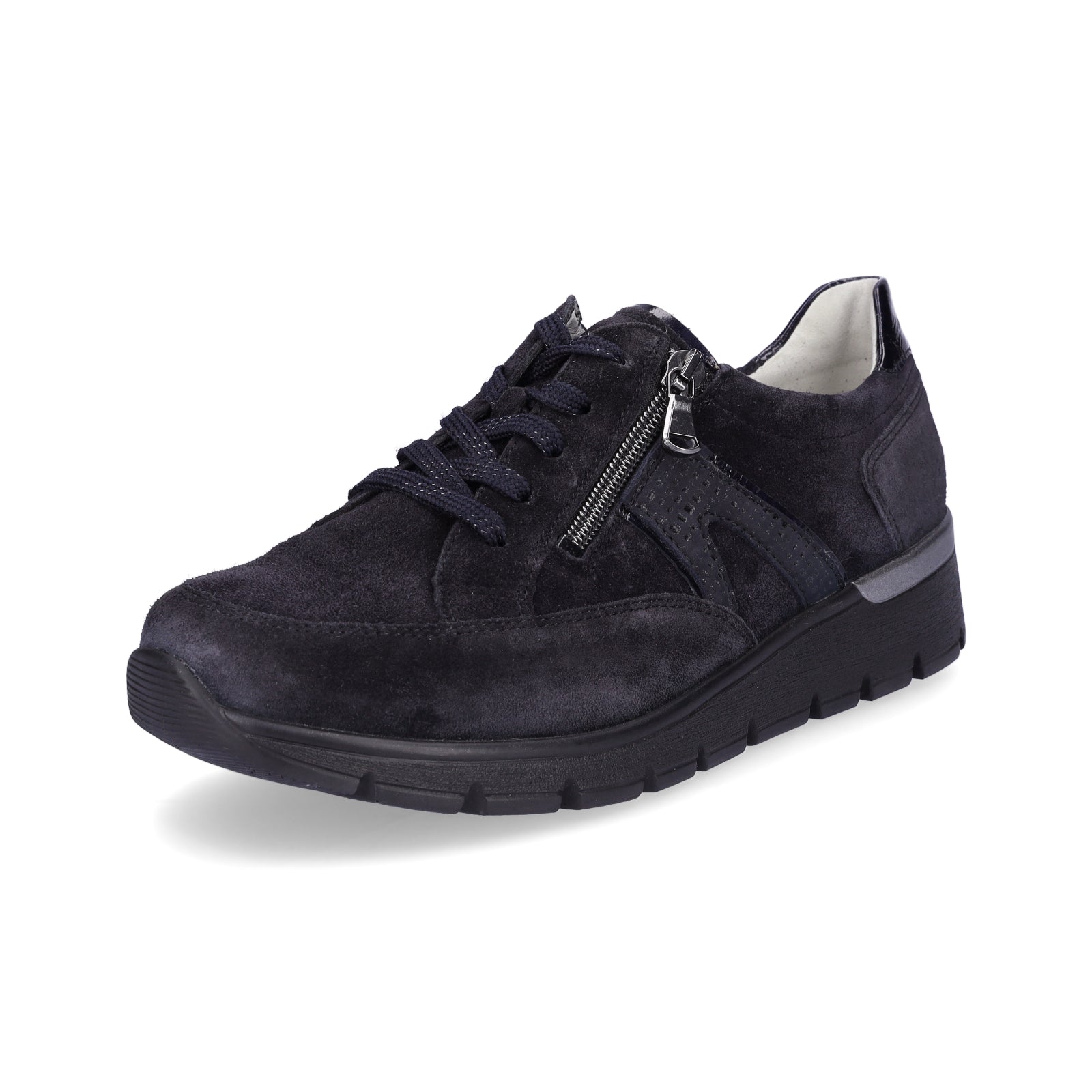 Waldläufer women's leather sneakers midnight blue
