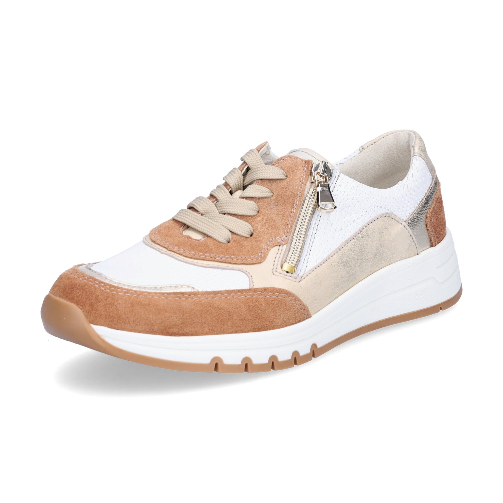 Waldläufer Women's Sneakers H-April Brown White