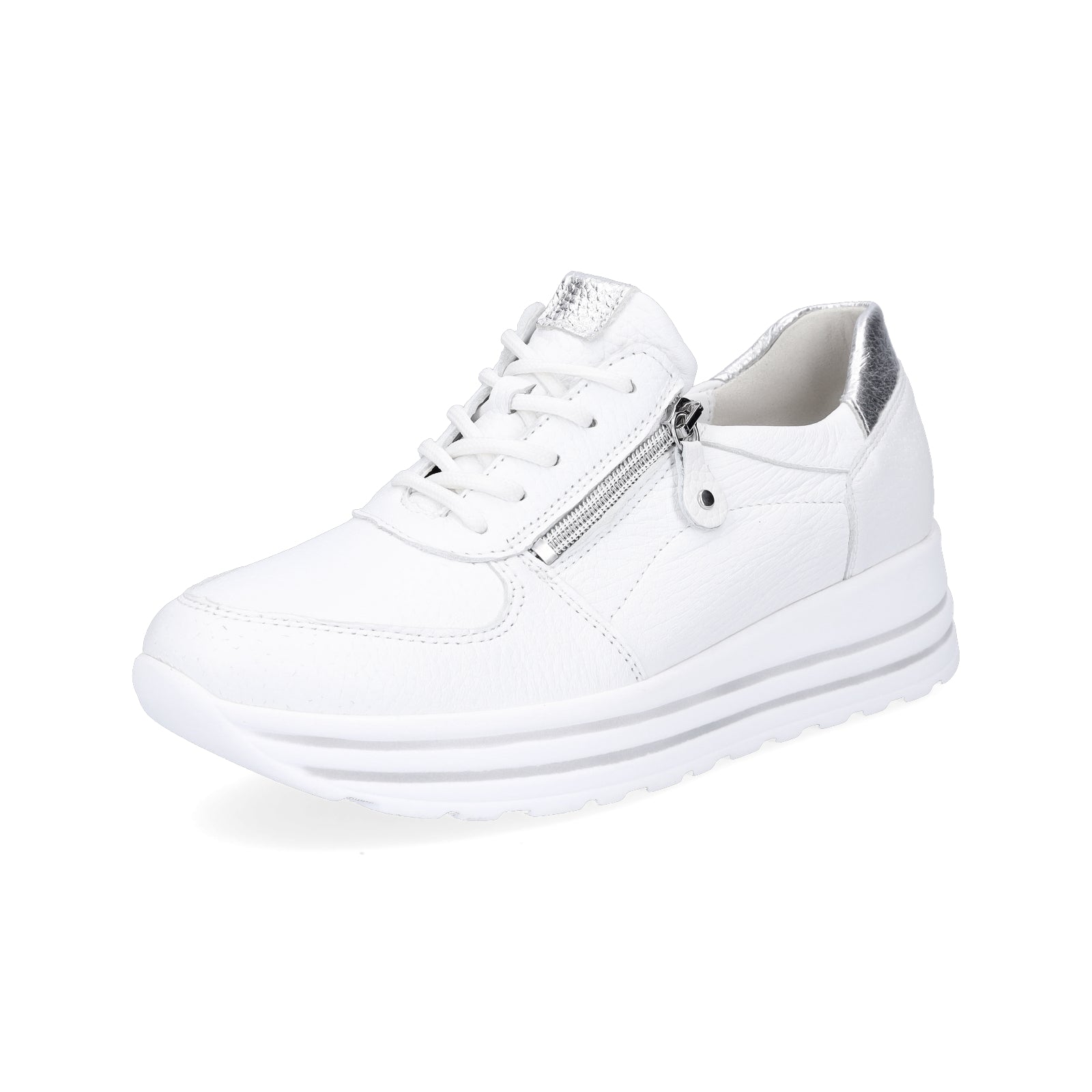 Waldläufer women's leather sneakers white
