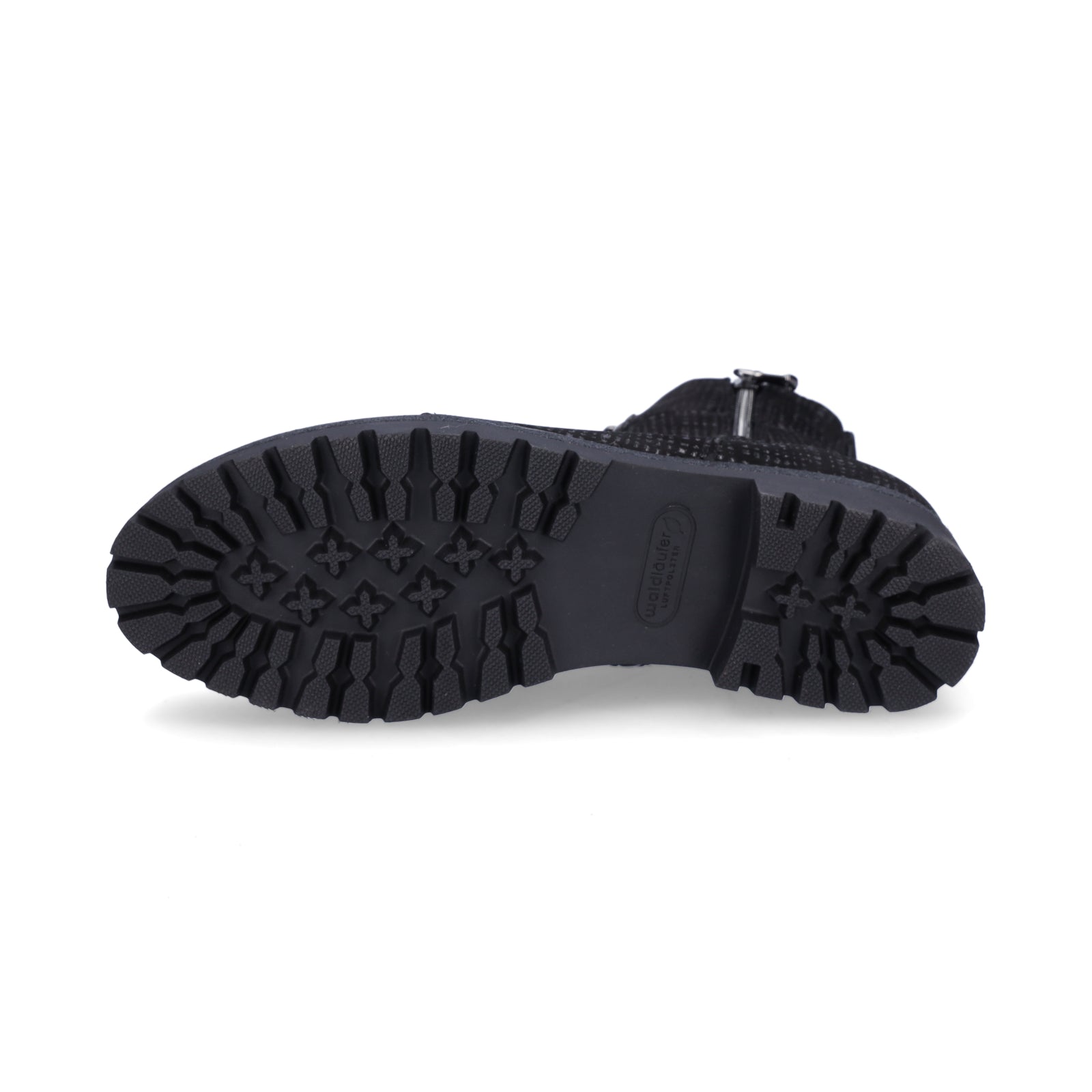 Waldläufer Damen Schnürstiefelette schwarz metallic