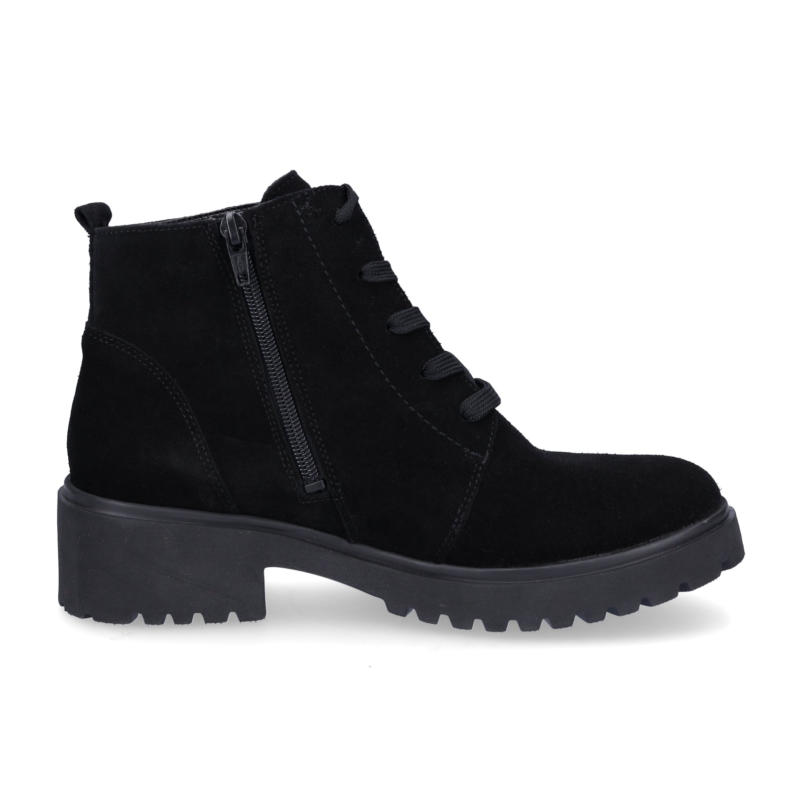 Waldläufer Damen Schnürstiefelette Luise schwarz