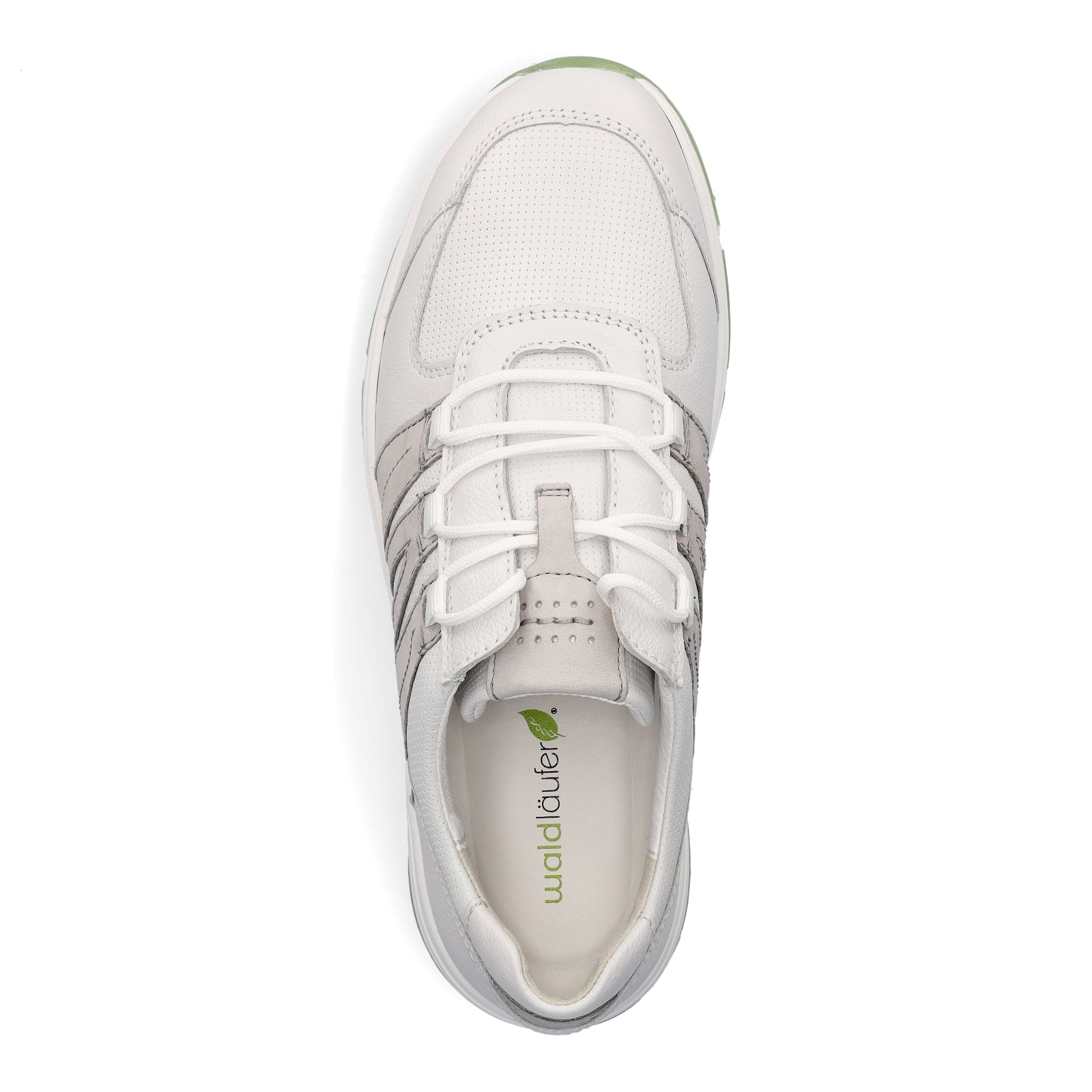 Waldläufer Herren Leder Sneaker cement grau