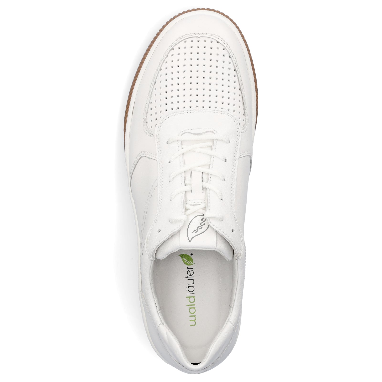 Waldläufer Herren Leder Sneaker weiß