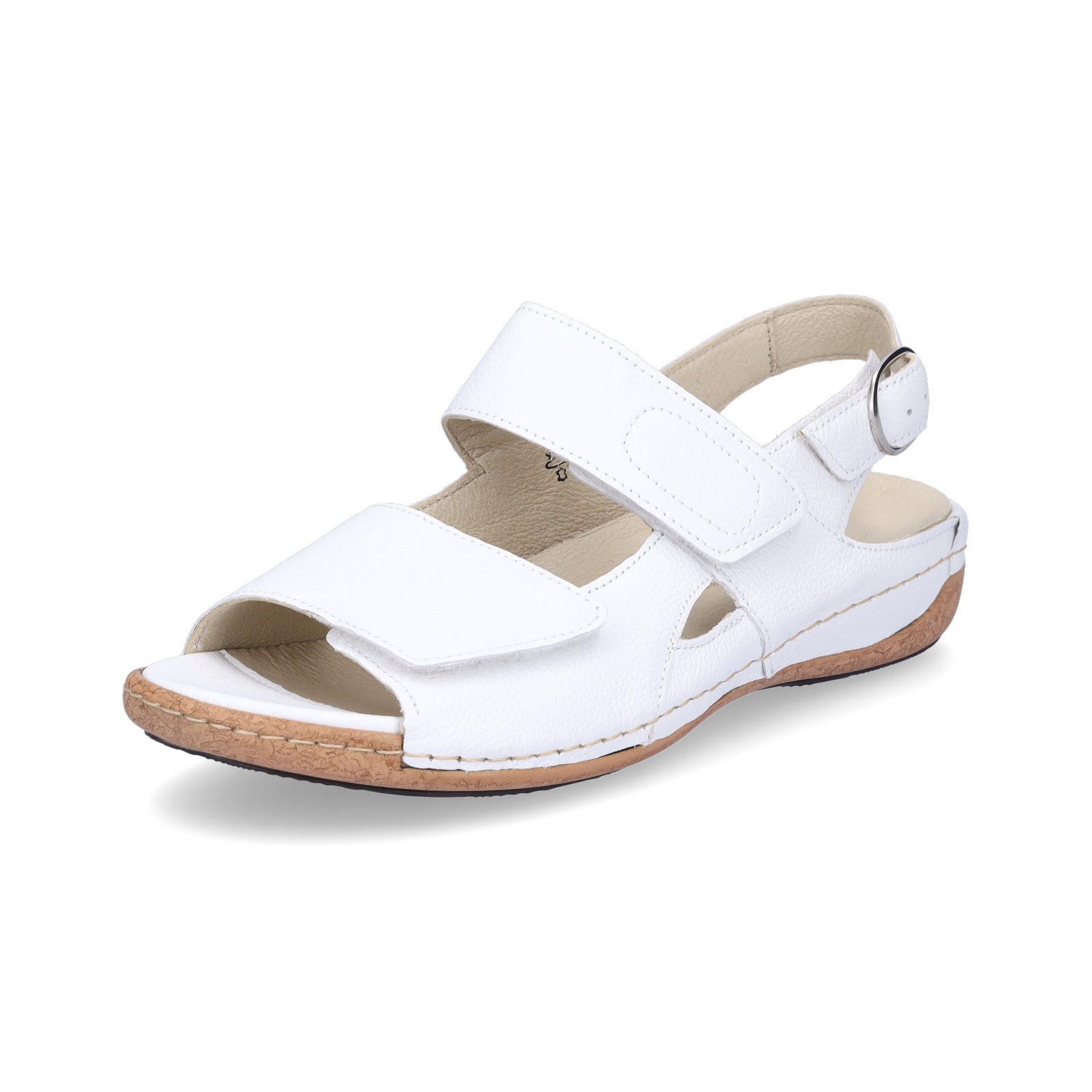 Waldläufer Damen Leder Sandale weiß