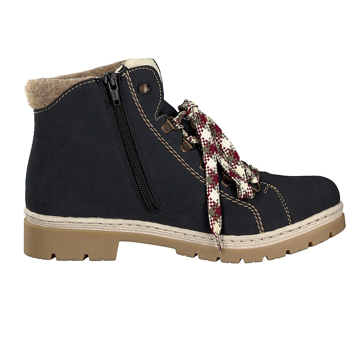 Rieker women's lace-up boot blue