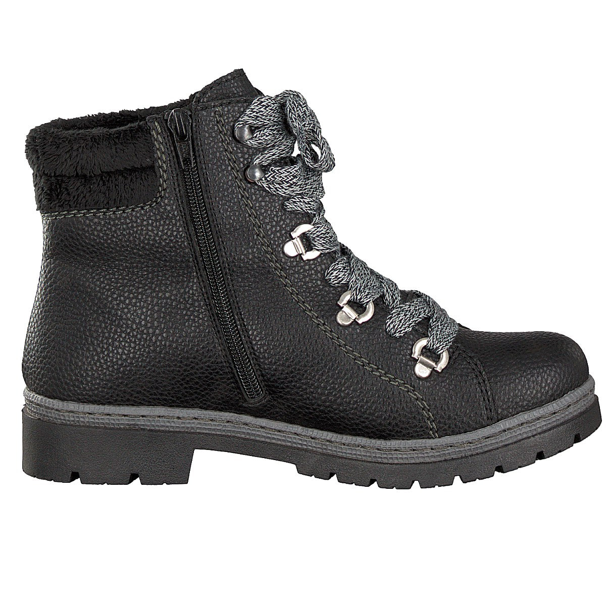 Rieker women's lace-up boot black