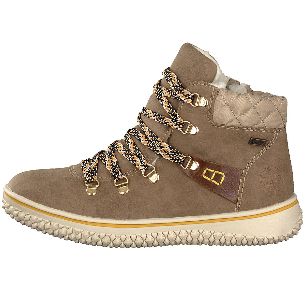 Rieker women's lace-up boot beige