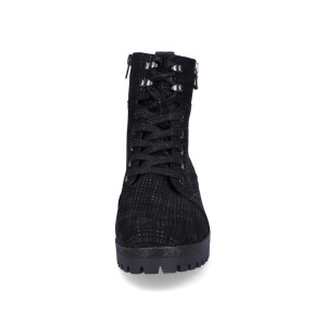 Waldläufer women lace-up ankle boot black metallic