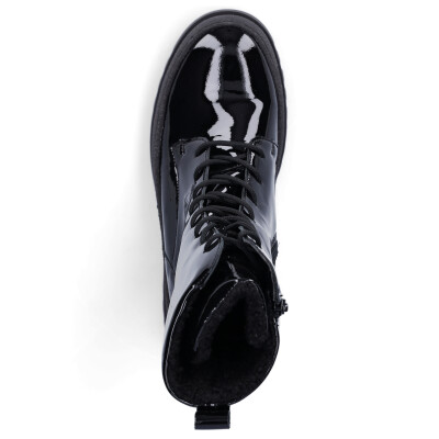 Waldl&auml;ufer women lace-up ankle boot black patent