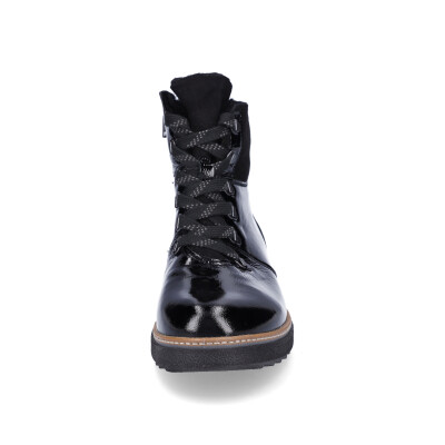 Waldl&auml;ufer women leather lace-up boot black patent