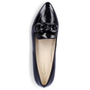 Gabor women leather slip-on shoe black patent