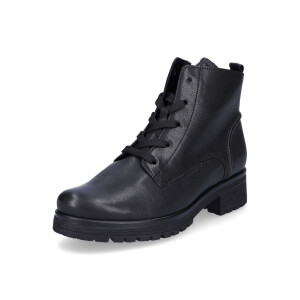 Gabor women leather lace-up ankle boot black