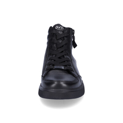 Ara women leather high sneaker black