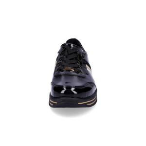 Ara women patent leather sneaker black