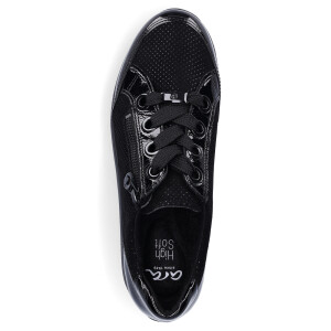Ara women leather lace-up shoe black patent