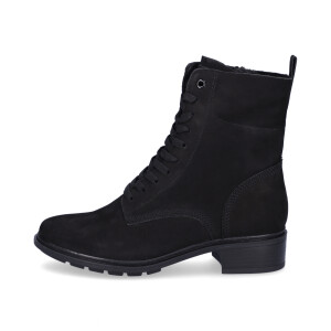 Tamaris women leather lace-up ankle boot black