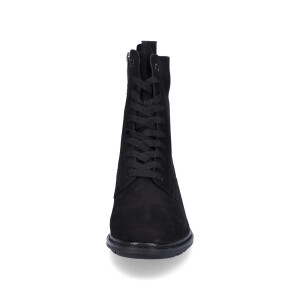 Tamaris women leather lace-up ankle boot black