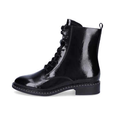 Tamaris women lace-up boot black patent