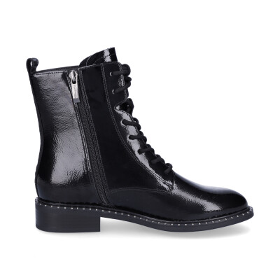 Tamaris women lace-up boot black patent