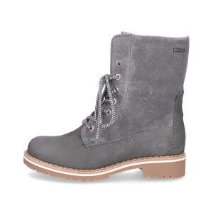 Tamaris women leather lace-up boot anthracite