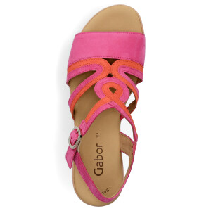 Gabor women wedge sandal pink orange