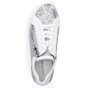 Waldläufer women sneaker silver white glitter