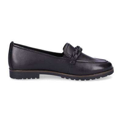 Tamaris women leather loafer black