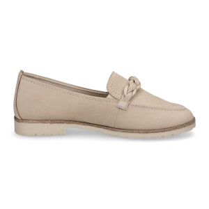 Tamaris women leather loafer taupe