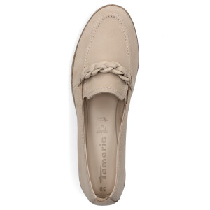 Tamaris women leather loafer taupe