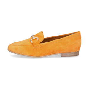 Tamaris women leather slip-on shoe orange
