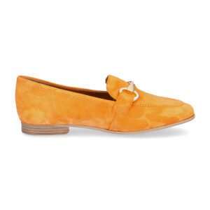 Tamaris women leather slip-on shoe orange